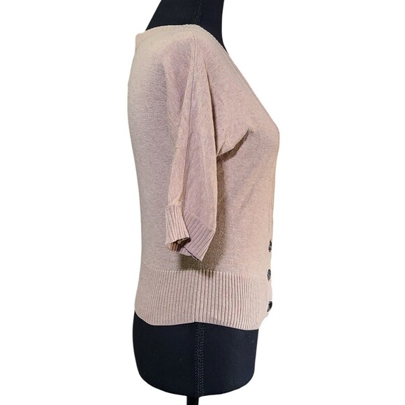 Hollister Beige Cream Cropped Button-Up Cardigan Junior's Size XS/ Extra Small - Picture 2 of 8